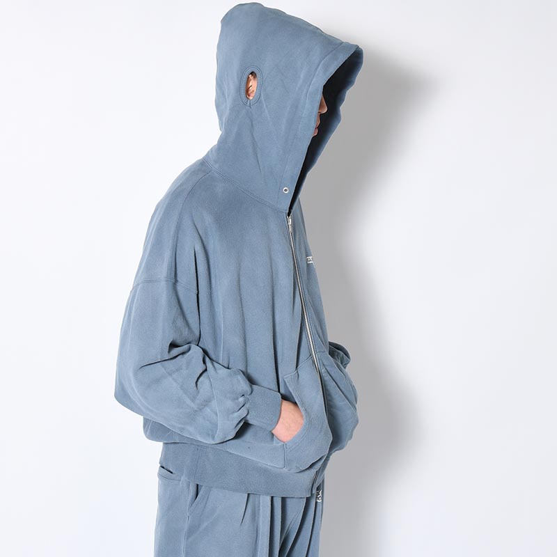 ZIP UP HOODIE -BLUEGRAY-