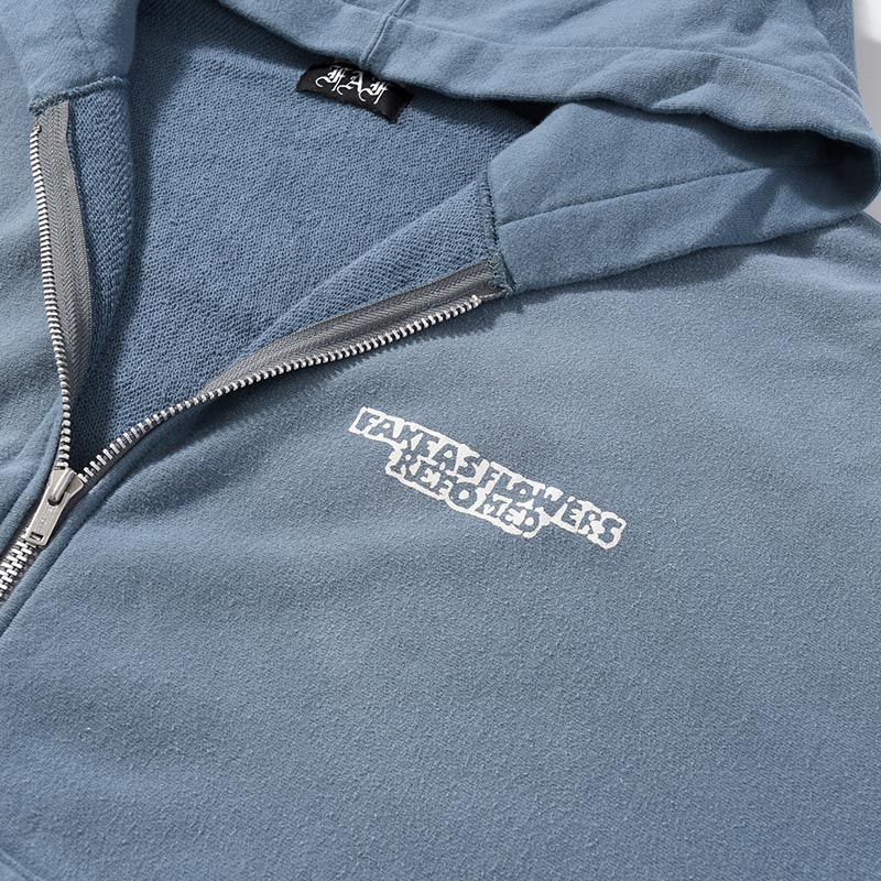 ZIP UP HOODIE -BLUEGRAY-