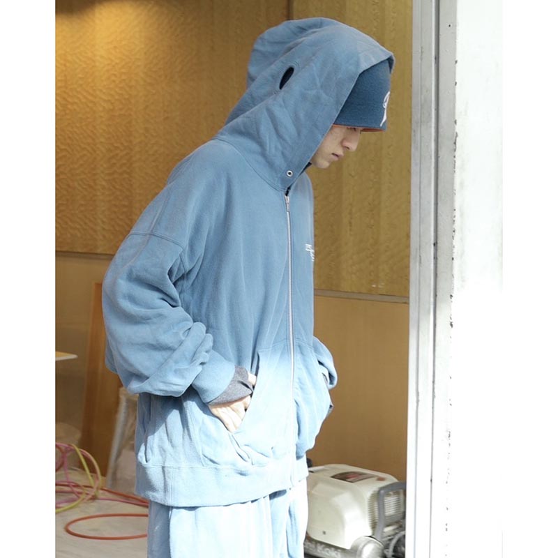 ZIP UP HOODIE -BLUEGRAY-