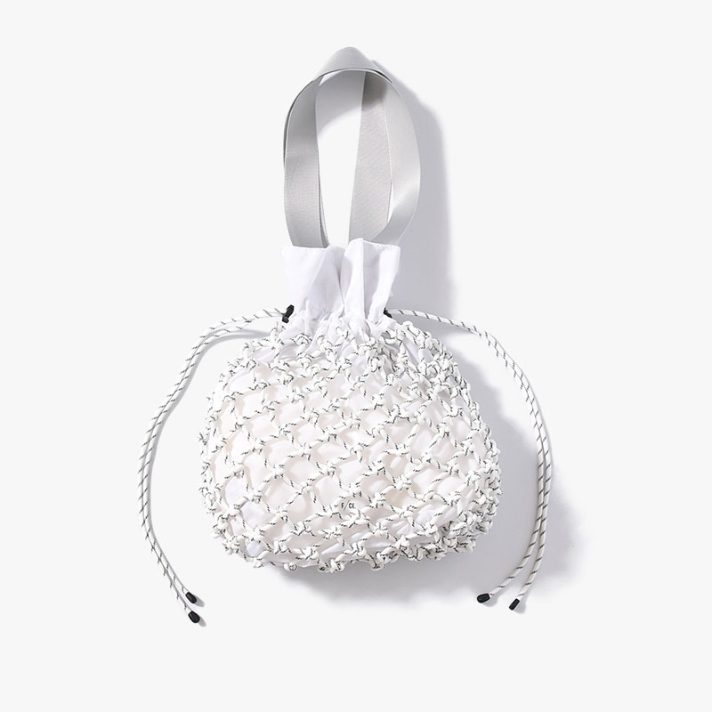 KNOTTING DRAWSTRING TOTE -4.COLOR-(WHITE)