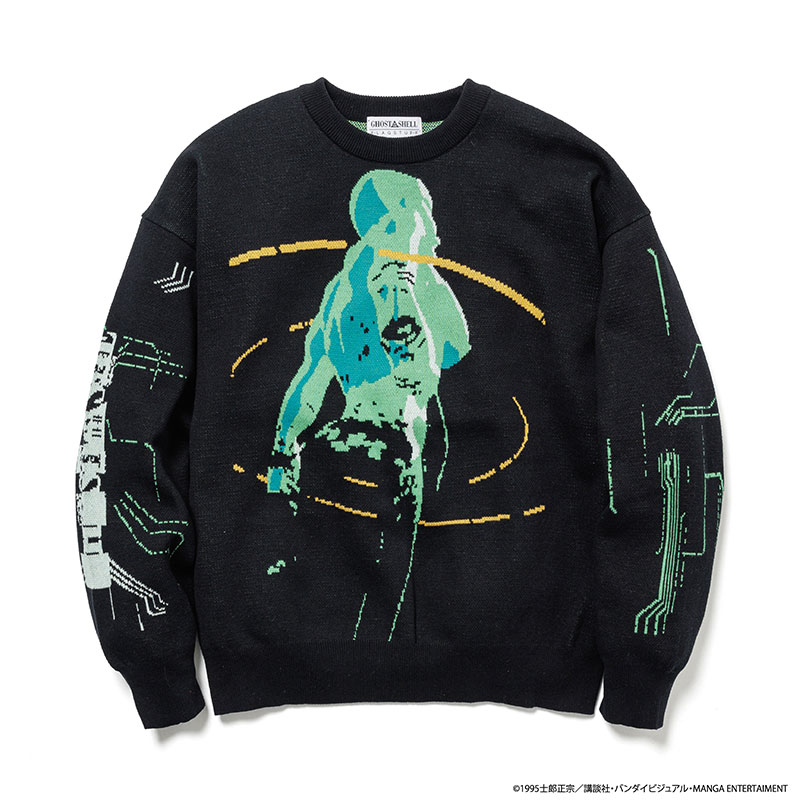 "GHOST IN THE SHELL" SWEATER -BLACK-