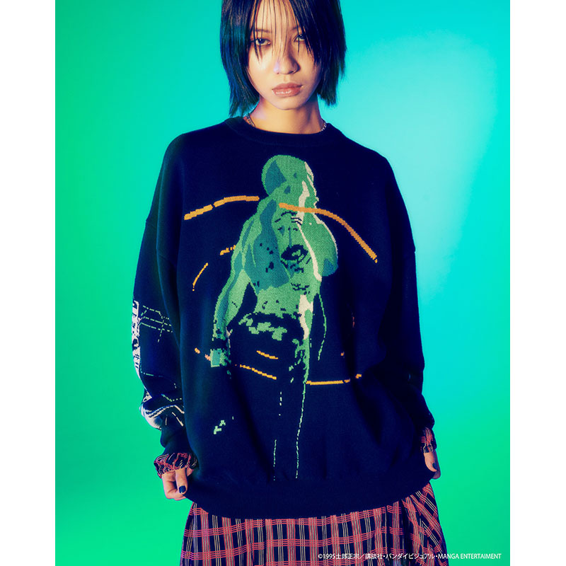 "GHOST IN THE SHELL" SWEATER -BLACK-