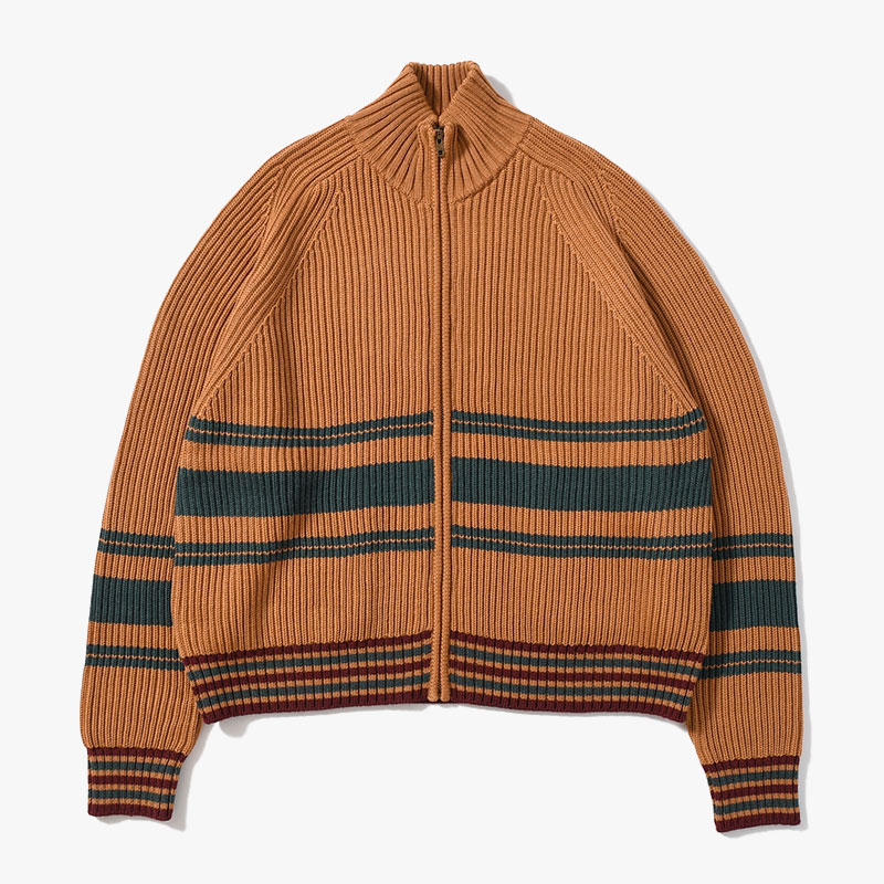 LETTERD ZUP BLOUSON -ORANGE-