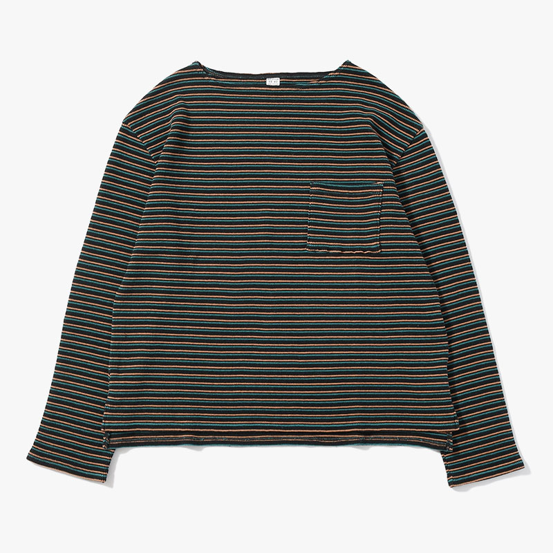 BOATNECK WAFFLE BORDER -BLACK-