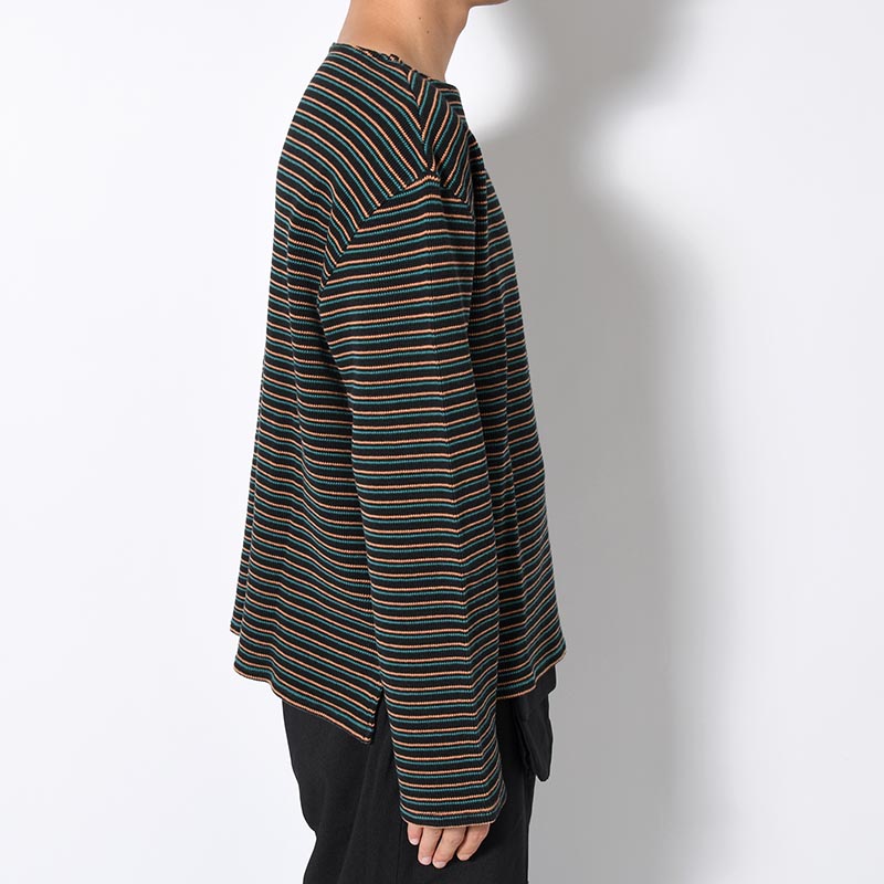 BOATNECK WAFFLE BORDER -BLACK-