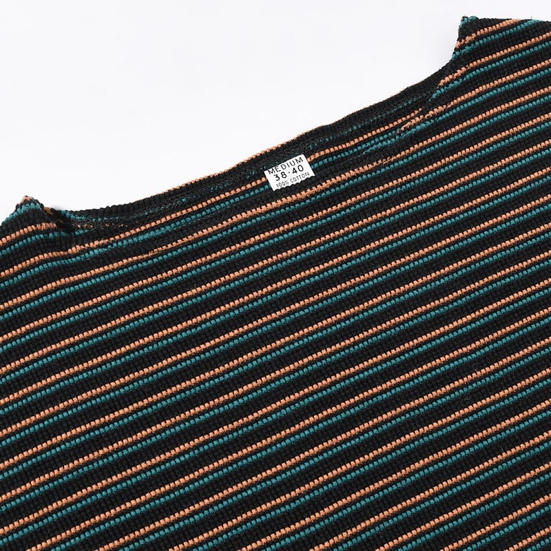 BOATNECK WAFFLE BORDER -BLACK-