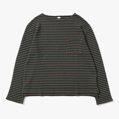 BOATNECK WAFFLE BORDER -BLACK-