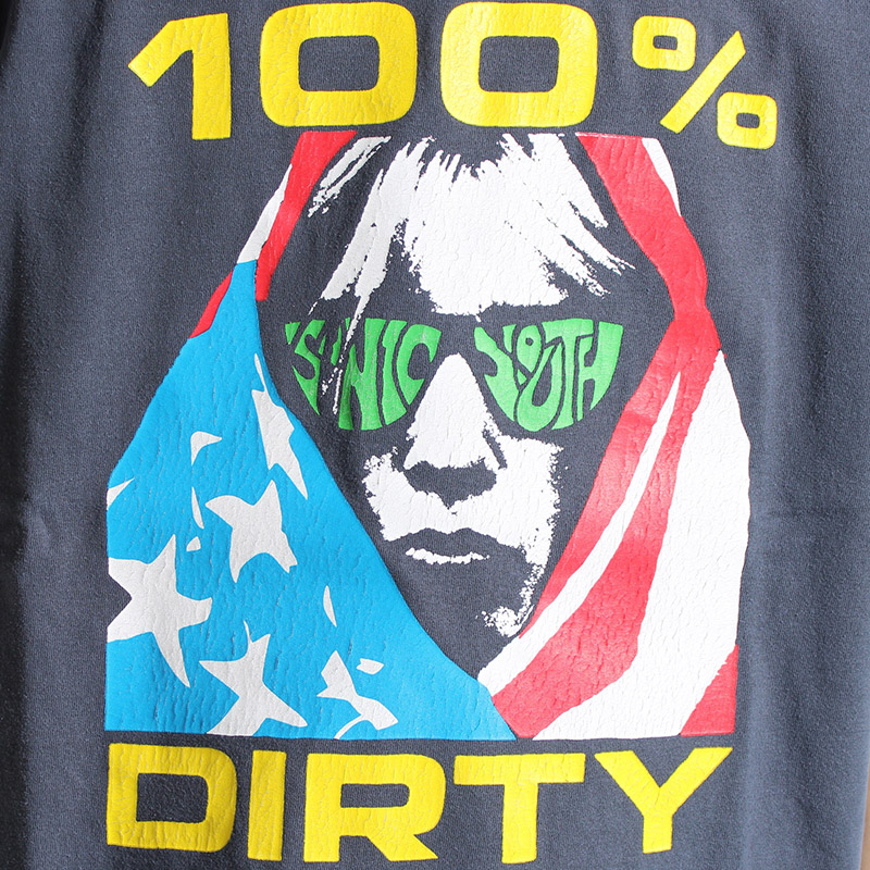 SONIC YOUTH 100% DIRTY TEE -NAVY-
