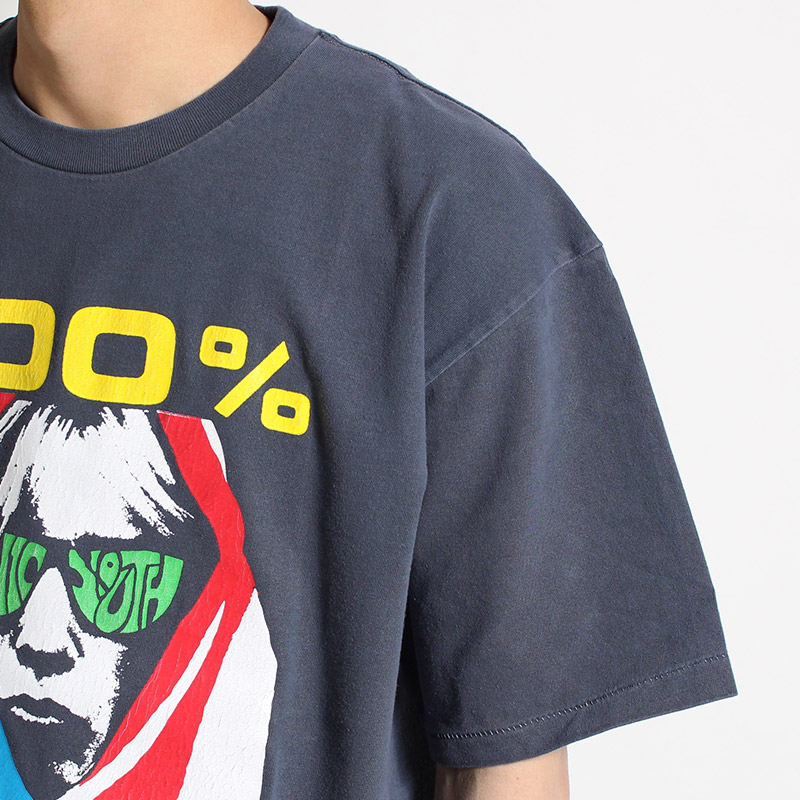 SONIC YOUTH 100% DIRTY TEE -NAVY-