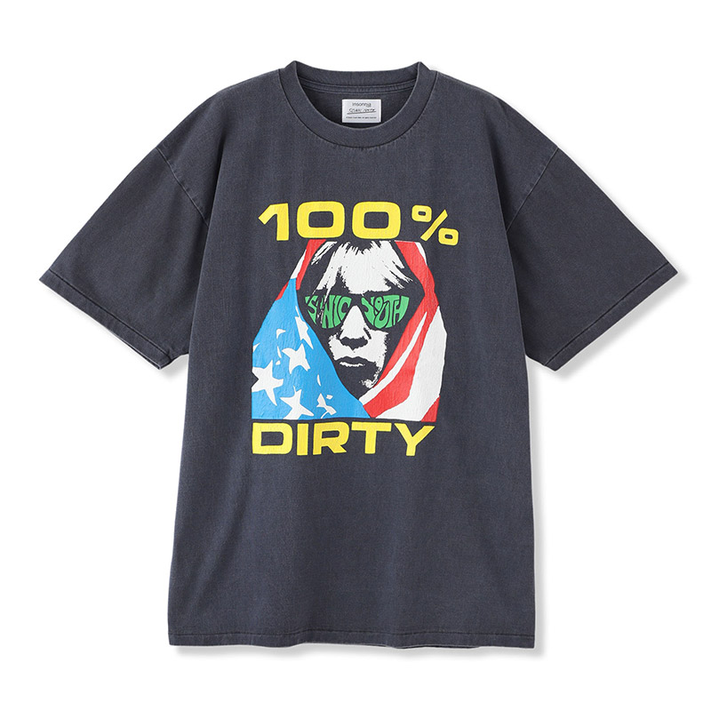 SONIC YOUTH 100% DIRTY TEE -NAVY-