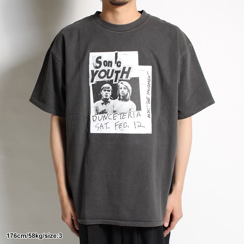 SONIC YOUTH DUNCETERIA TEE -BLACK-