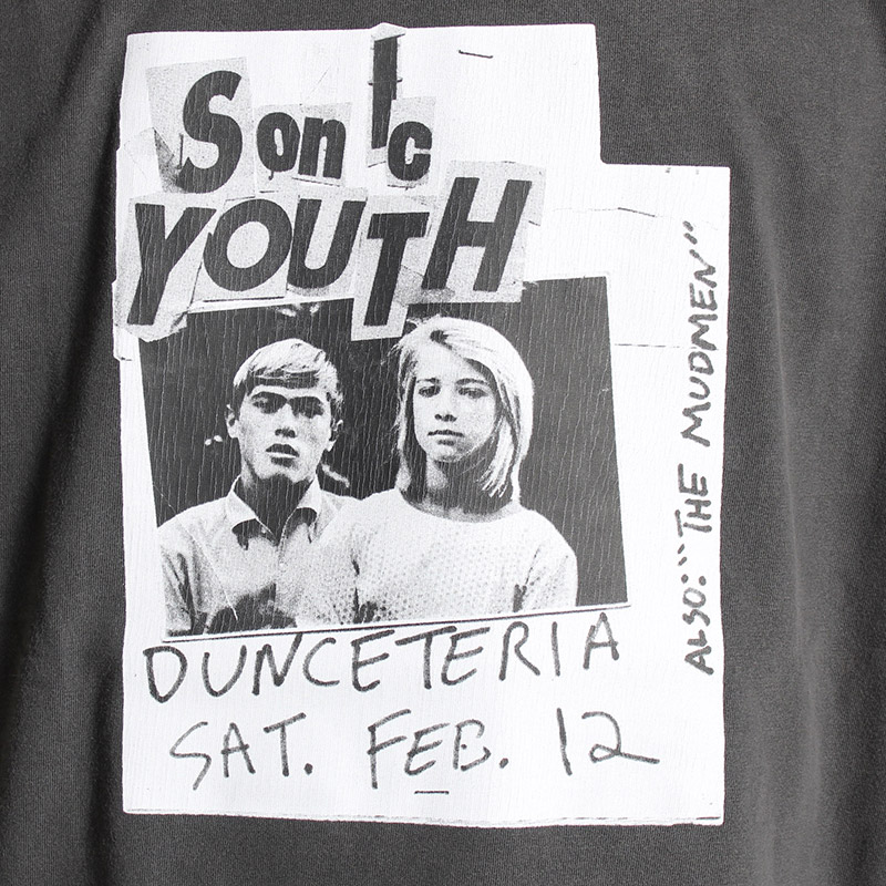 SONIC YOUTH DUNCETERIA TEE -BLACK-
