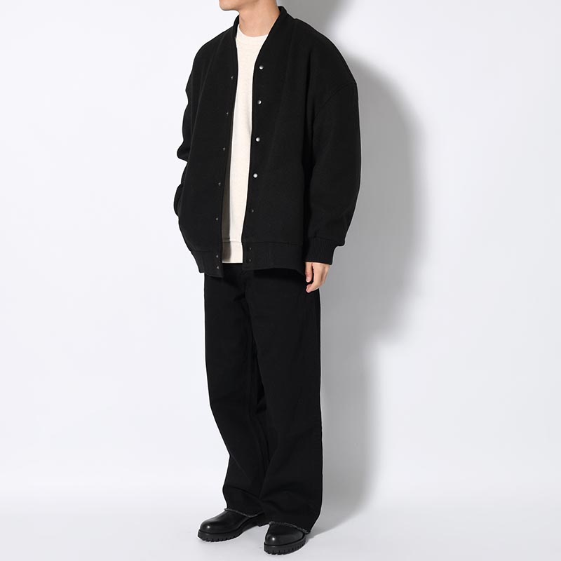 "RIOT VARSITY" NO COLLAR EGG JACKET -2.COLOR-