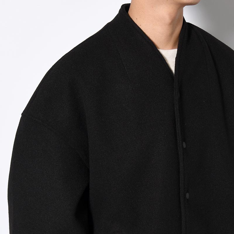 "RIOT VARSITY" NO COLLAR EGG JACKET -2.COLOR-