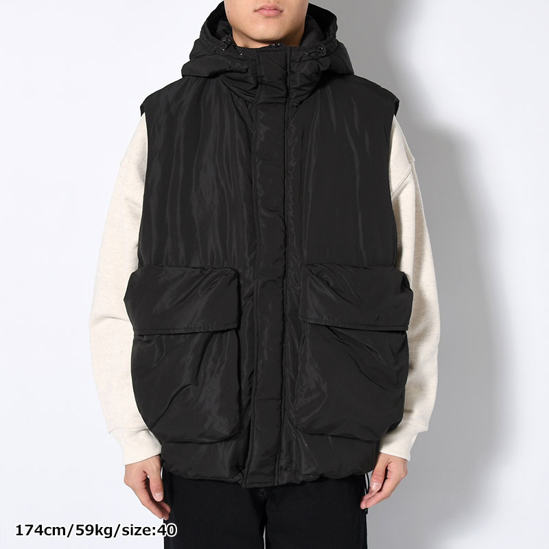 "HYATT PUFF VEST" BIG POCKET PUFF VEST -2.COLOR-