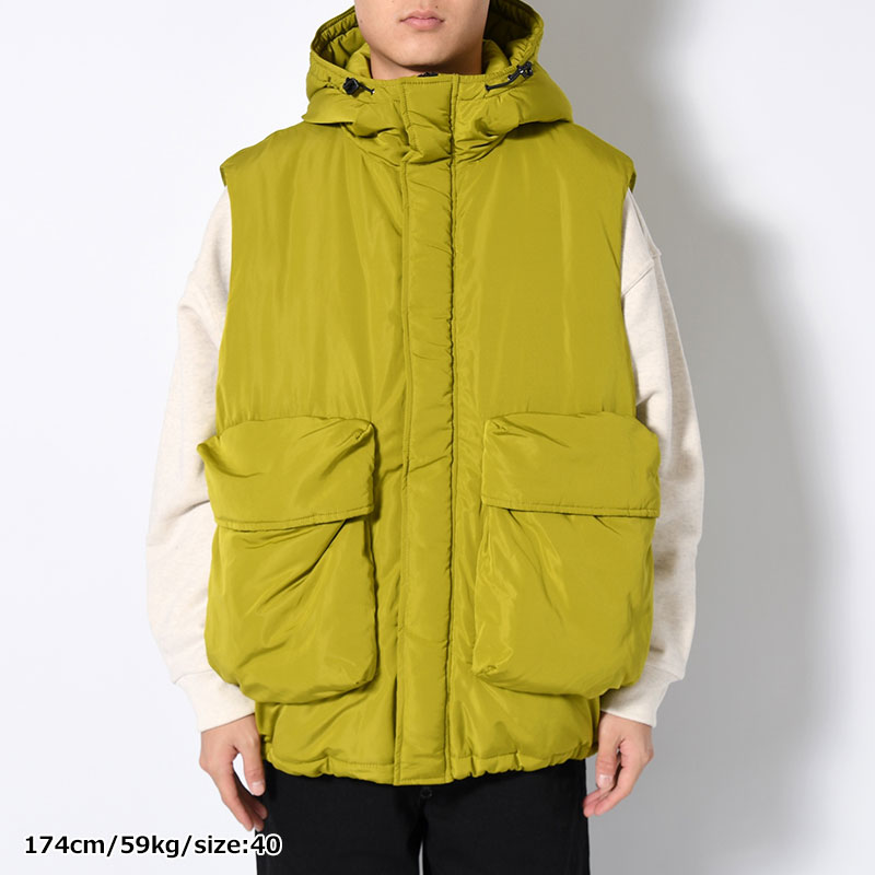 "HYATT PUFF VEST" BIG POCKET PUFF VEST -2.COLOR-