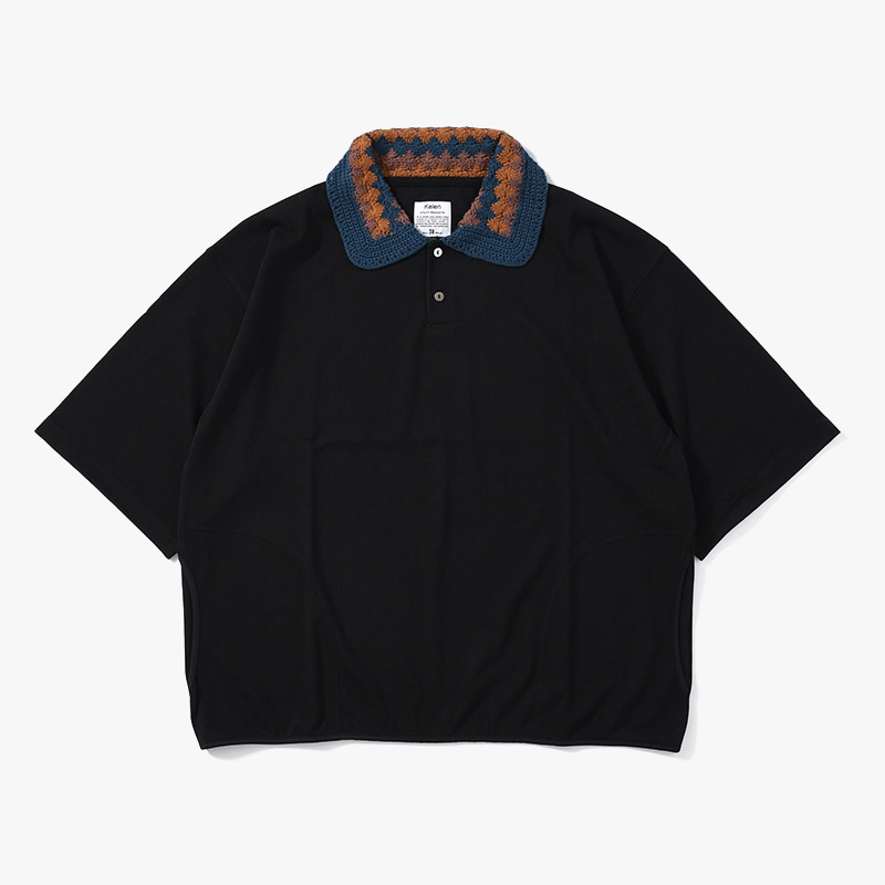 "HIRST" KNIT COLLAR TOPS -3.COLOR-(BLACK)