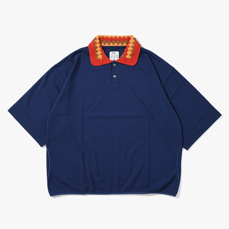"HIRST" KNIT COLLAR TOPS -3.COLOR-(NAVY)
