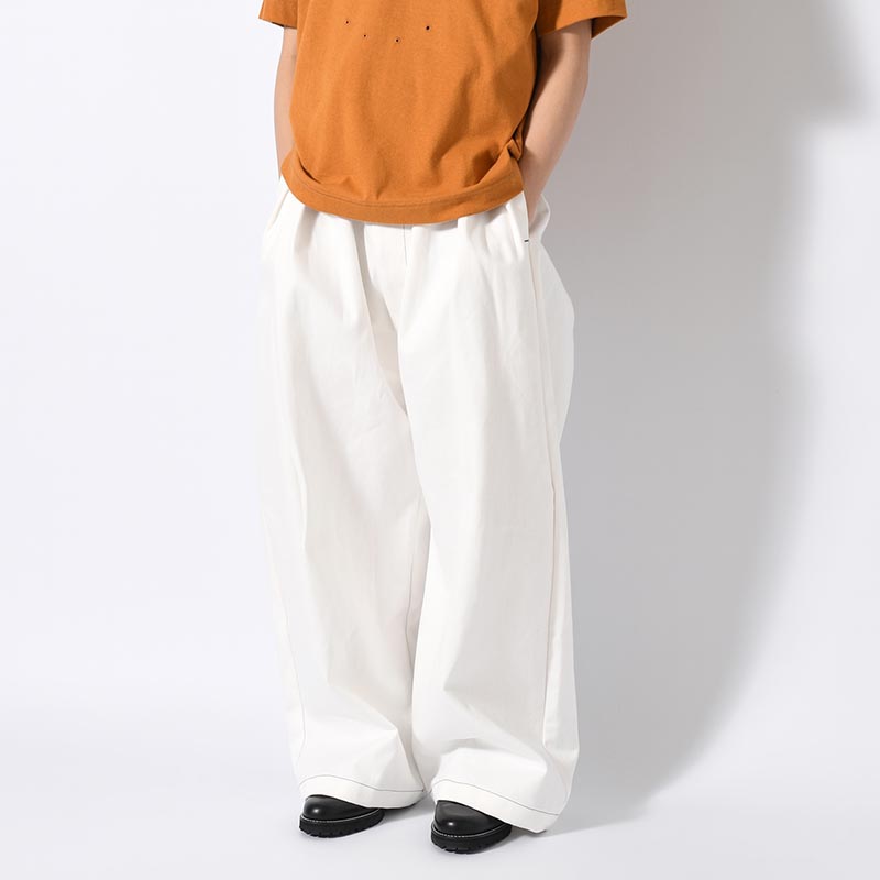 VOLENDAM WORKER WIDE PANTS -WHITE-