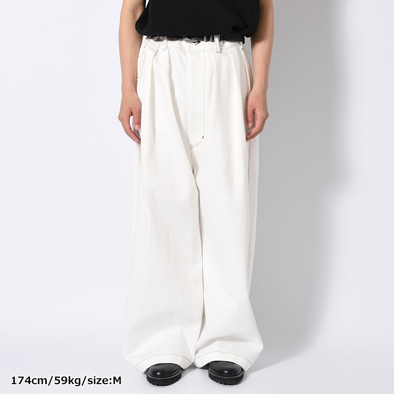 VOLENDAM WORKER WIDE PANTS -WHITE-