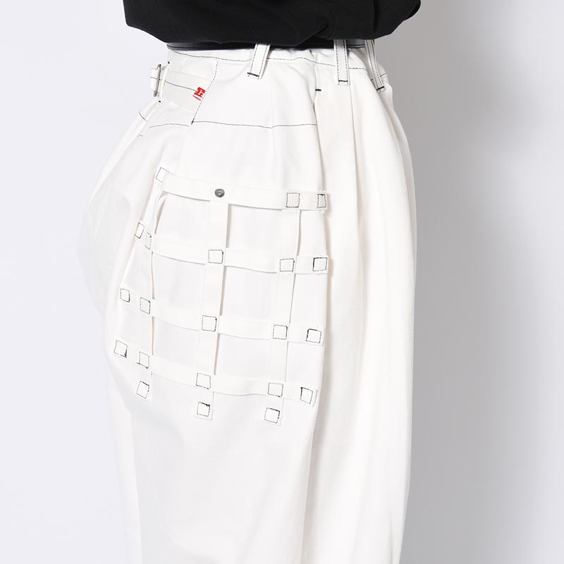 VOLENDAM WORKER WIDE PANTS -WHITE-