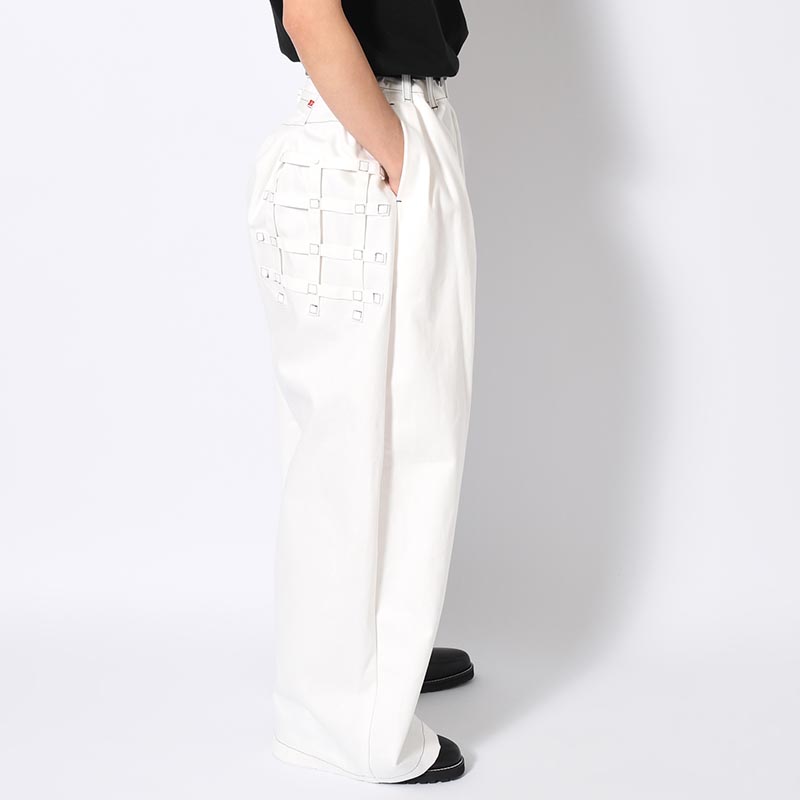 VOLENDAM WORKER WIDE PANTS -WHITE-