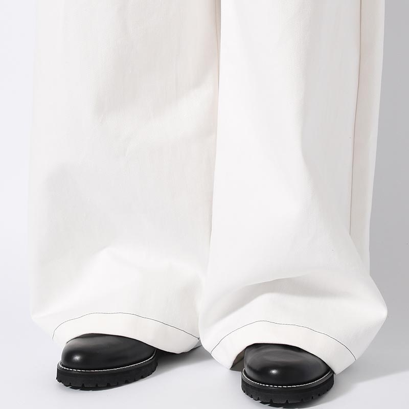 VOLENDAM WORKER WIDE PANTS -WHITE-