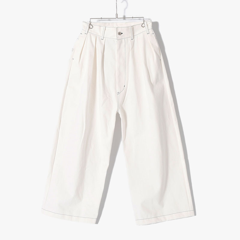 VOLENDAM WORKER WIDE PANTS -WHITE-