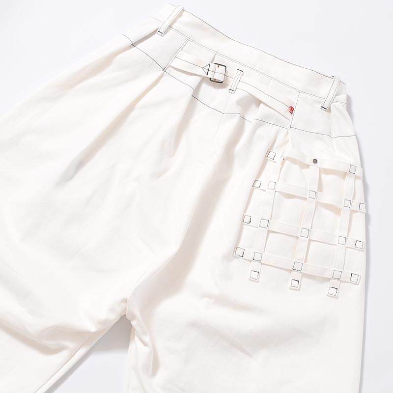 VOLENDAM WORKER WIDE PANTS -WHITE-