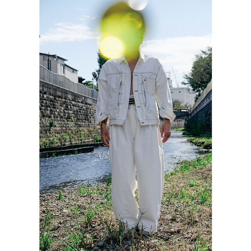 VOLENDAM WORKER WIDE PANTS -WHITE-