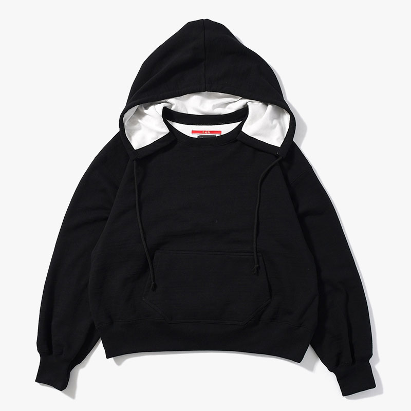 REVERSIBLE SWEAT HOODIE -BLACK-