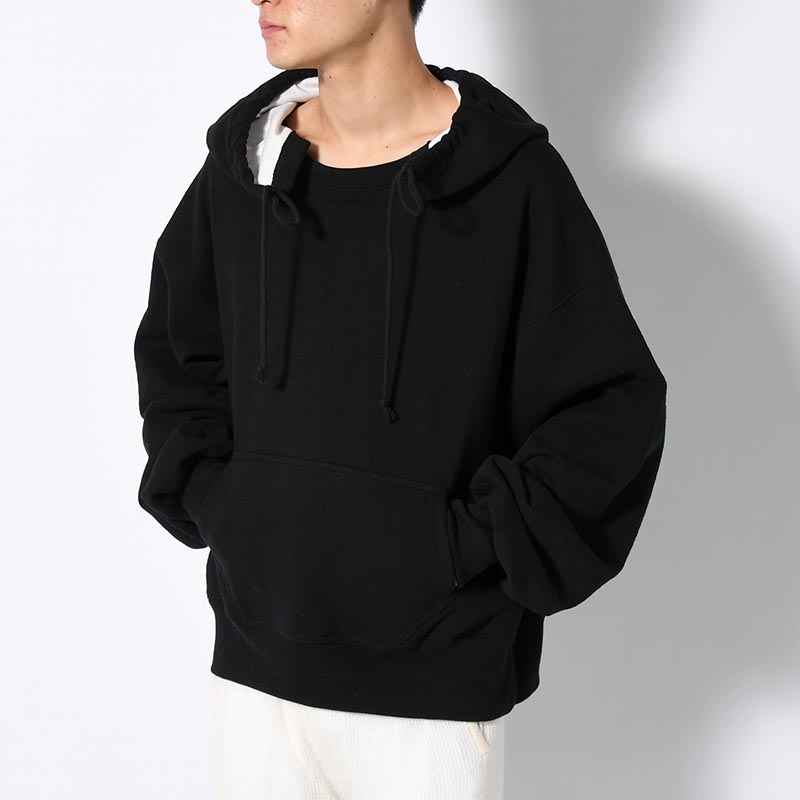 REVERSIBLE SWEAT HOODIE -BLACK-