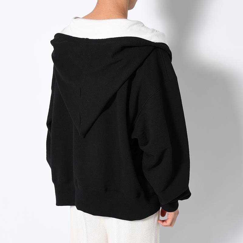 REVERSIBLE SWEAT HOODIE -BLACK-