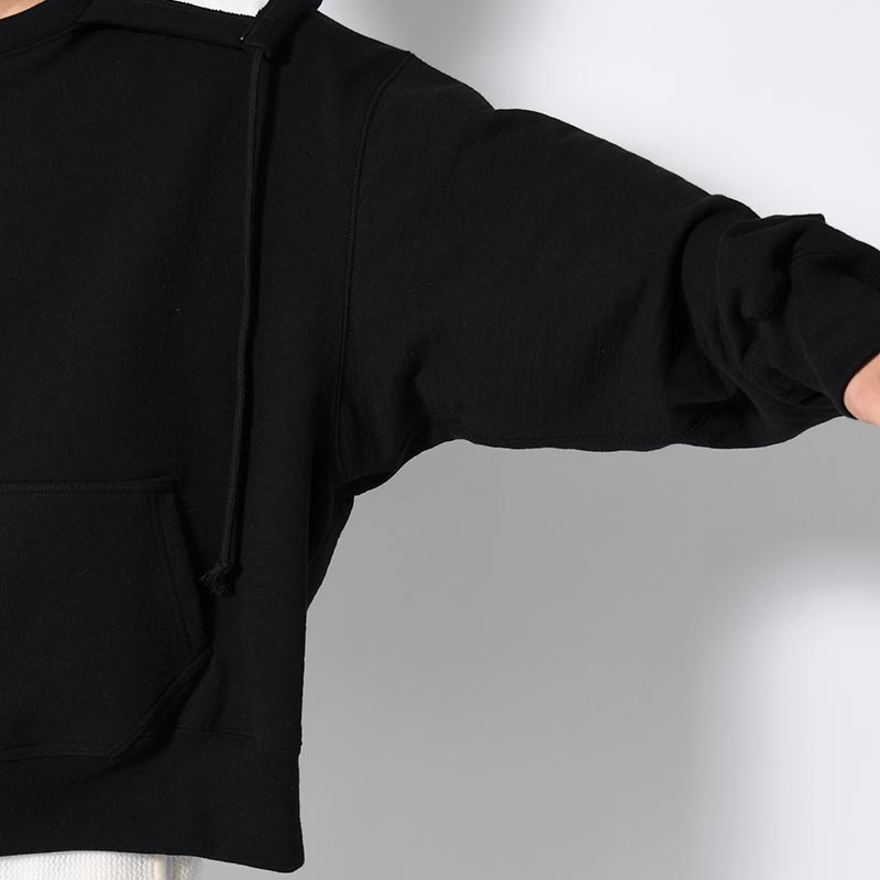 REVERSIBLE SWEAT HOODIE -BLACK-