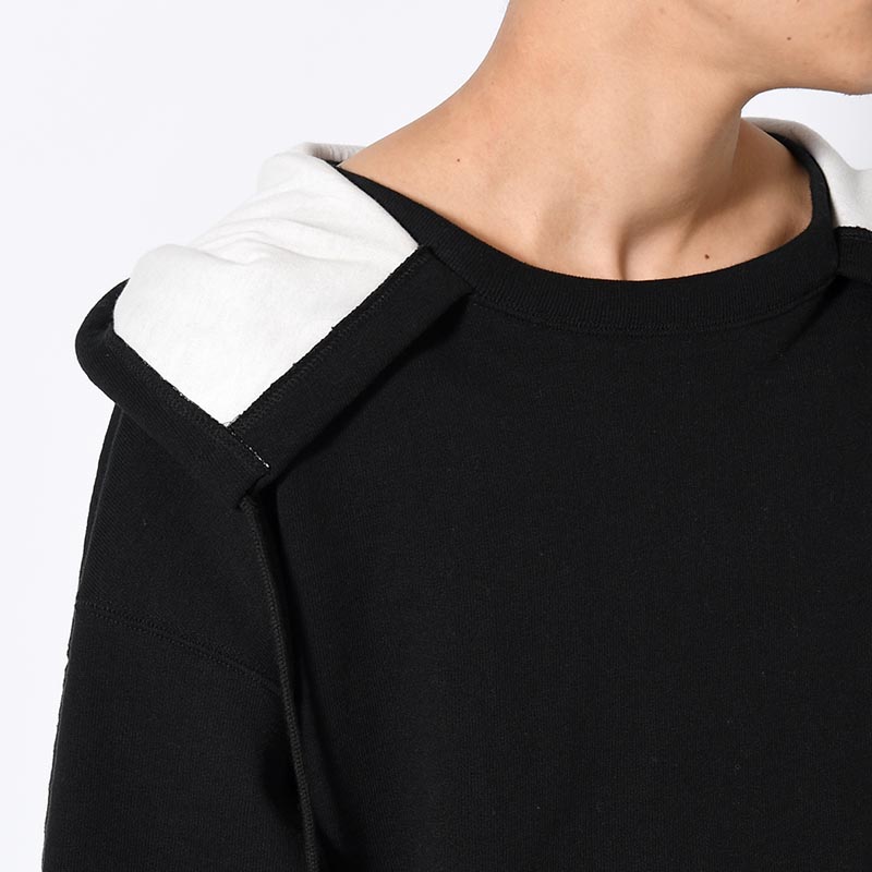 REVERSIBLE SWEAT HOODIE -BLACK-