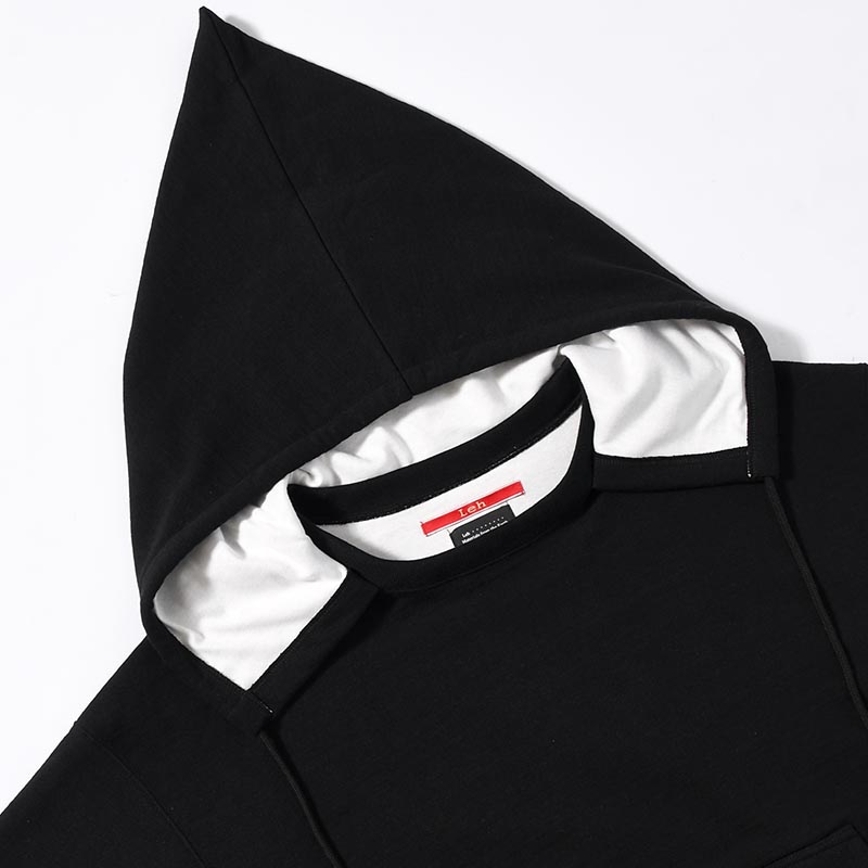 REVERSIBLE SWEAT HOODIE -BLACK-