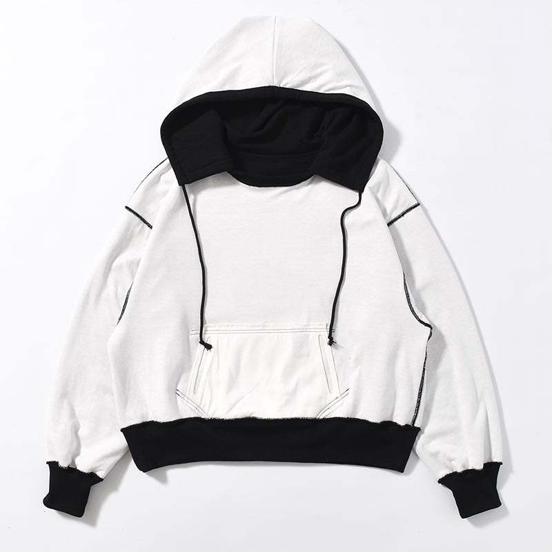 REVERSIBLE SWEAT HOODIE -BLACK-