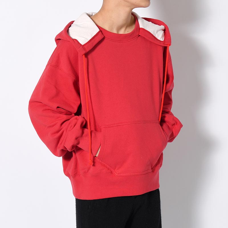 REVERSIBLE SWEAT HOODIE RED-