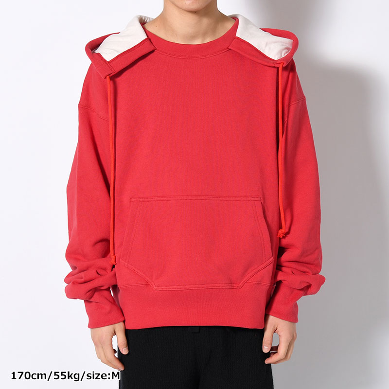 REVERSIBLE SWEAT HOODIE RED-