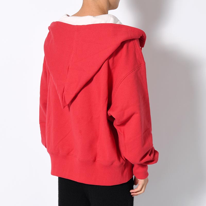 REVERSIBLE SWEAT HOODIE RED-