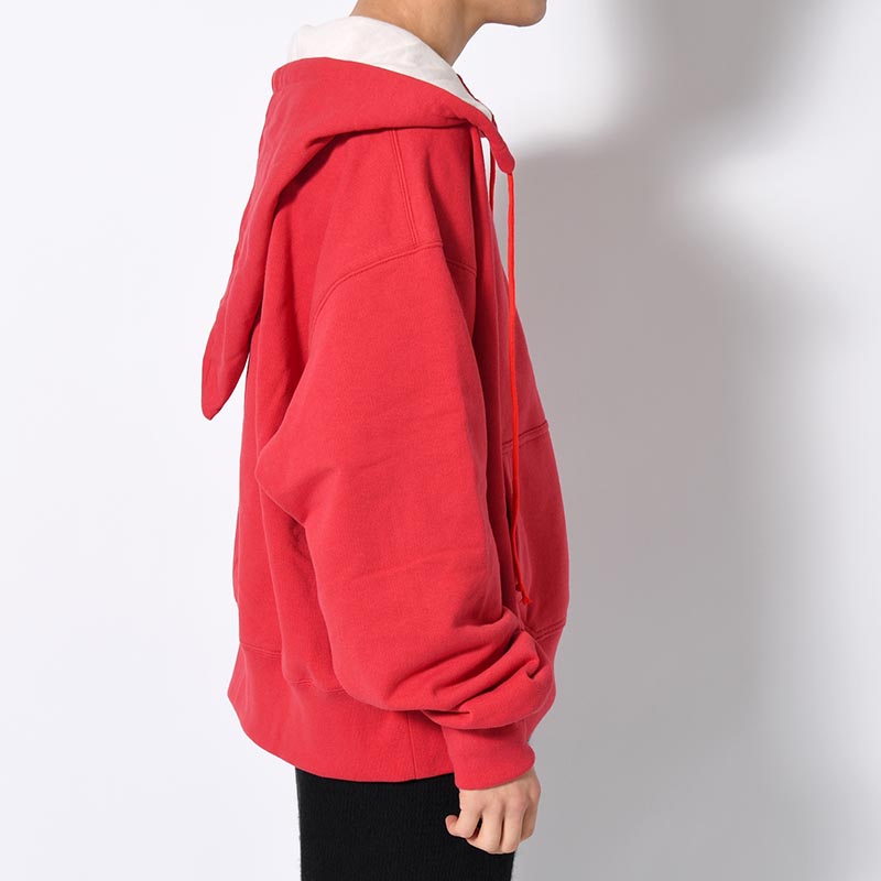 REVERSIBLE SWEAT HOODIE RED-