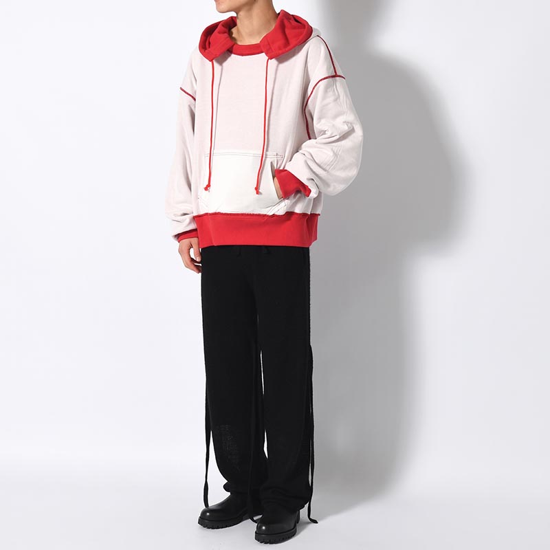 REVERSIBLE SWEAT HOODIE RED-