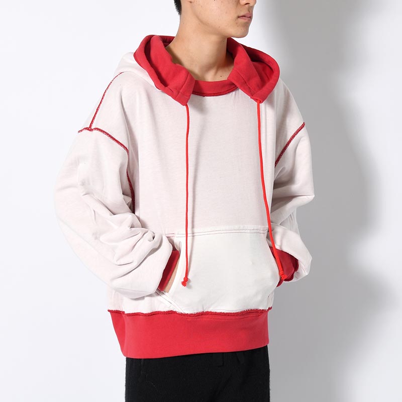 REVERSIBLE SWEAT HOODIE RED-