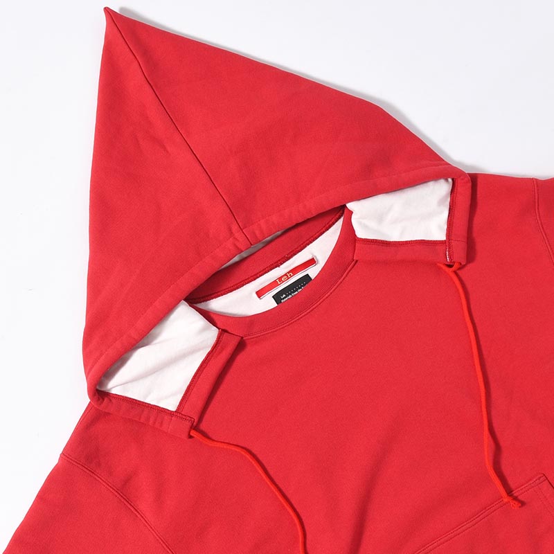 REVERSIBLE SWEAT HOODIE RED-