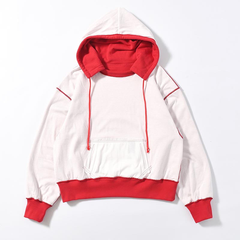 REVERSIBLE SWEAT HOODIE RED-