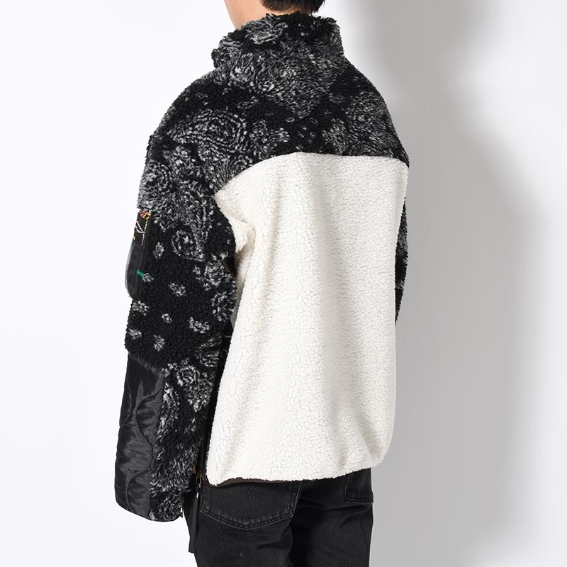 BOA FLEECE BLOUSON -BLACK MIX-