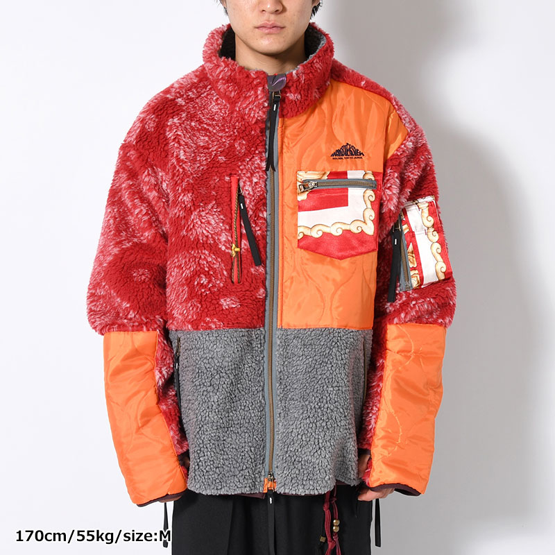 BOA FLEECE BLOUSON -RED MIX-