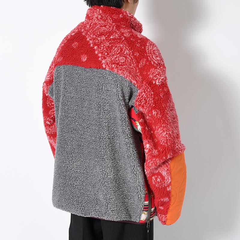 BOA FLEECE BLOUSON -RED MIX-