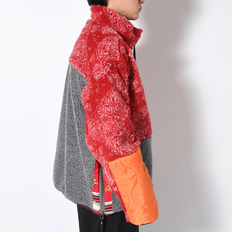 BOA FLEECE BLOUSON -RED MIX-