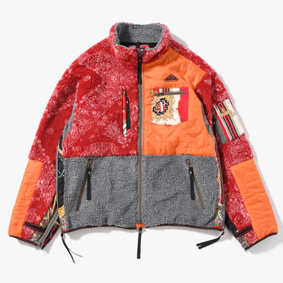 BOA FLEECE BLOUSON -RED MIX-